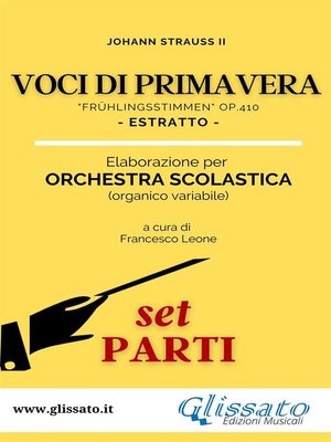 cover image of Voci di Primavera--Orchestra scolastica (set parti)